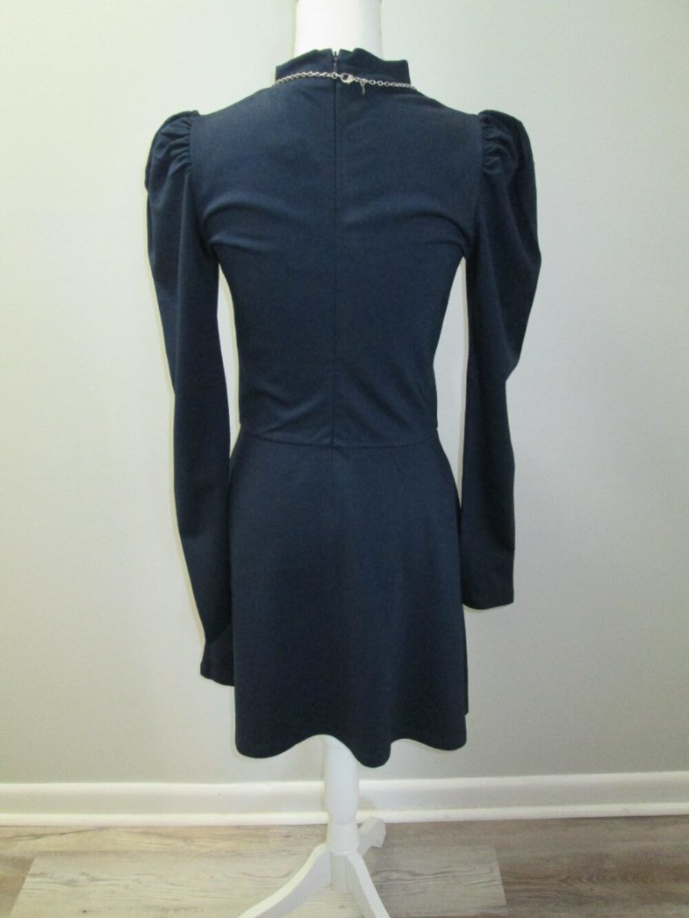 Opening Ceremony by Chloë Sevigny Navy Blue Mock Neck Dress NWT M - Picture 8 of 10